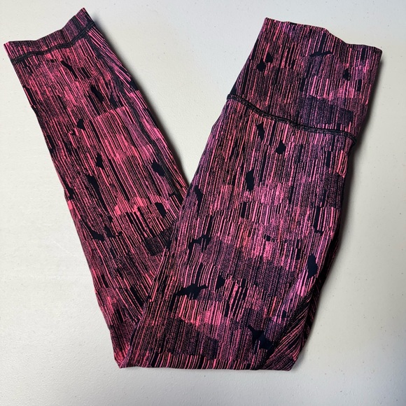 lululemon athletica Pants - lululemon athletica Pink and Black Space-Dye Leggings size 4